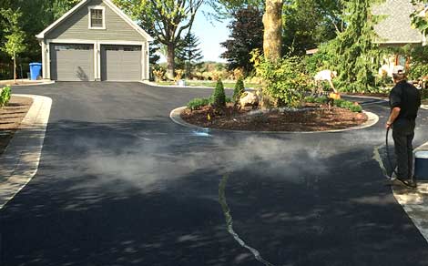 asphalte et pavé uni